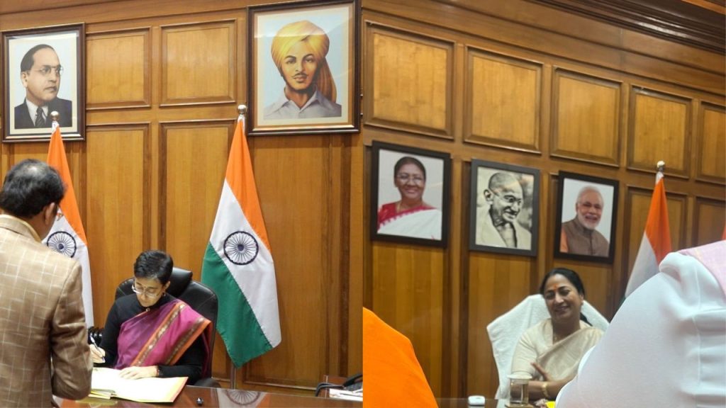 Delhi Assembly : आंबेडकर-भगत सिंह की तस्वीर हटाने को लेकर BJP पर आप का निशाना, CM रेखा के दफ्तर में अब किसकी तस्वीर ?